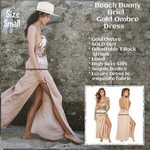 Beach Bunny Ariel - Gold Ombre Dress SZ S $245